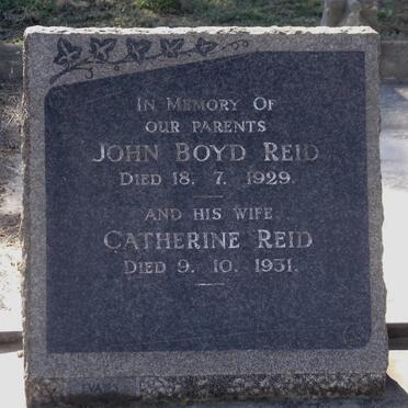 REID John Boyd -1929 &amp; Catherine -1931
