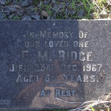 RIDGE E.M. -1967