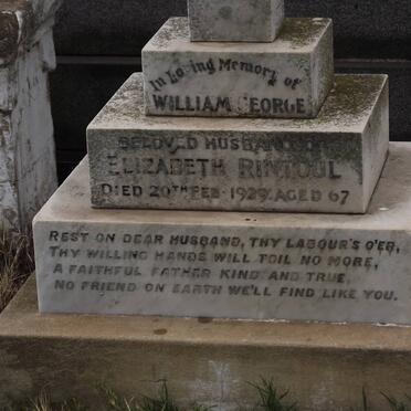RINTOUL William George -1929