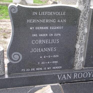 ROOYEN Cornelius Johannes, van 1929-1998