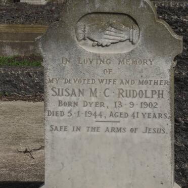 RUDOLPH Susan M.C. 1902-1944
