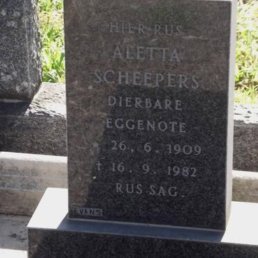 SCHEEPERS Aletta 1909-1982