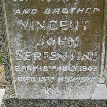 SERFENTINE Vincent John 1947-1973