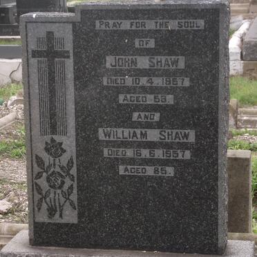 SHAW John -1957 :: SHAW William -1957
