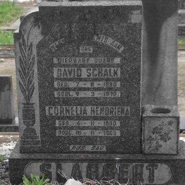 SLABBERT David Schalk 1890-1970 &amp; Cornelia Hendriena 1890-1969