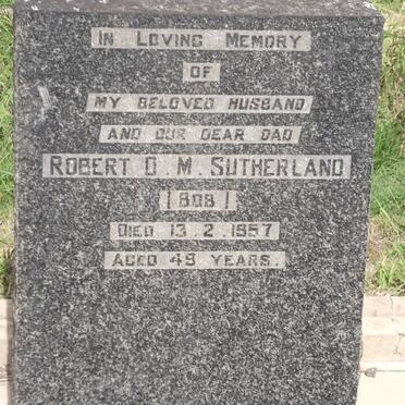 SUTHERLAND Robert D.M. -1957