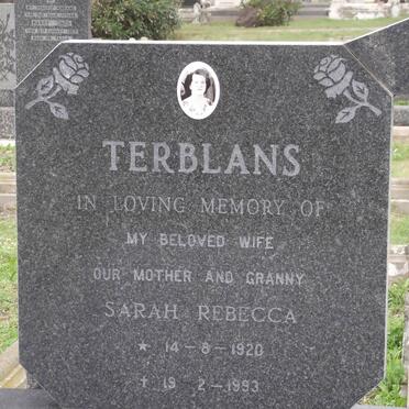 TERBLANS Sarah Rebecca 1920-1993