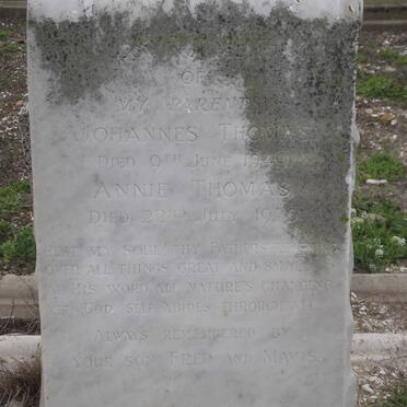 THOMAS Johannes -1949 &amp; Annie -1976