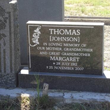 THOMAS Margaret nee JOHNSON 1912-2007