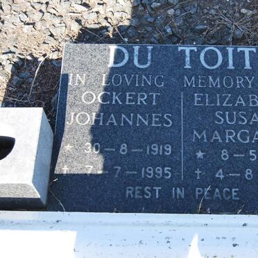 TOIT Ockert Johannes, du 1919-1985 &amp; Elizabeth Susan Margaret 1919-1989