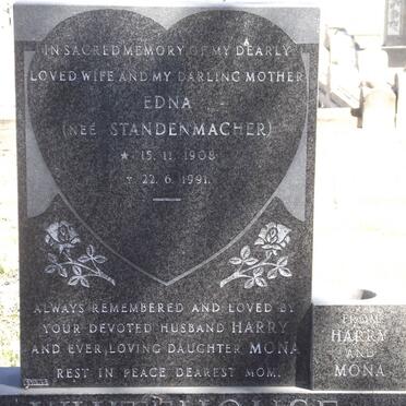 WHITEHOUSE Edna nee STANDENMACHER 1908-1991