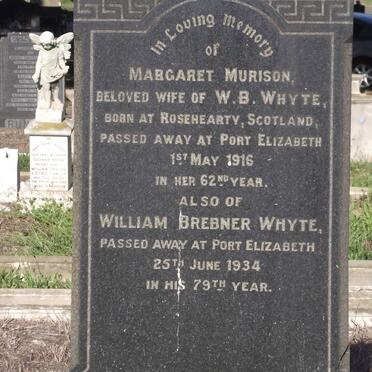 WHYTE Margaret Murison -1916 &amp; William Brebner -1934