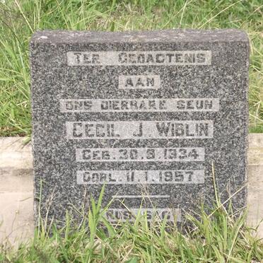 WIBLIN Cecil J. 1934-1957