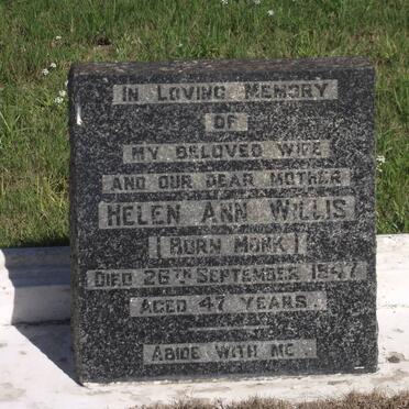 WILLIS Helen Ann nee MONK -1947