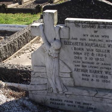 WILSON Elizabeth Marshall VAN COLLER 1894-1952 &amp; Arthur Harry 1895-1956