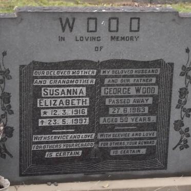 WOOD Susanna Elizabeth 1916-1997 &amp; George Wood -1963