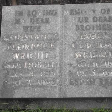WRIGHT Constance Florence DOBELL 1919-1986 &amp; James Gordon 1922-1987