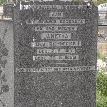 ? Janetha REYNECKE 1917-1958