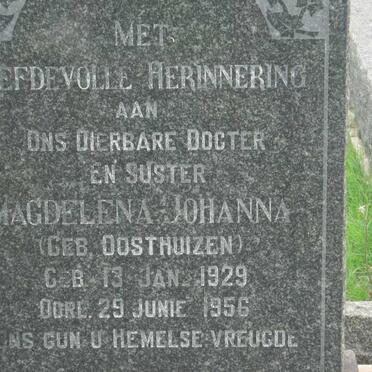 ? Magdalena Johanna nee OOSTHUIZEN 1929-1956