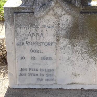 ? Anna nee ROESSTORFF -1965