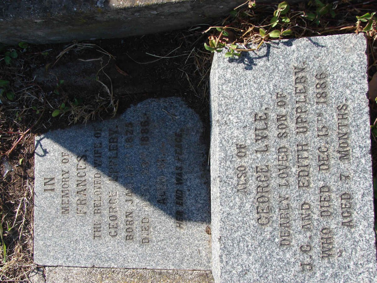 UPPLEBY Frances 1825-1886 :: UPPLEBY George Lyle -1886