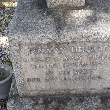 CHALLIS Norman Herbert -1950 &amp; Mary -1955