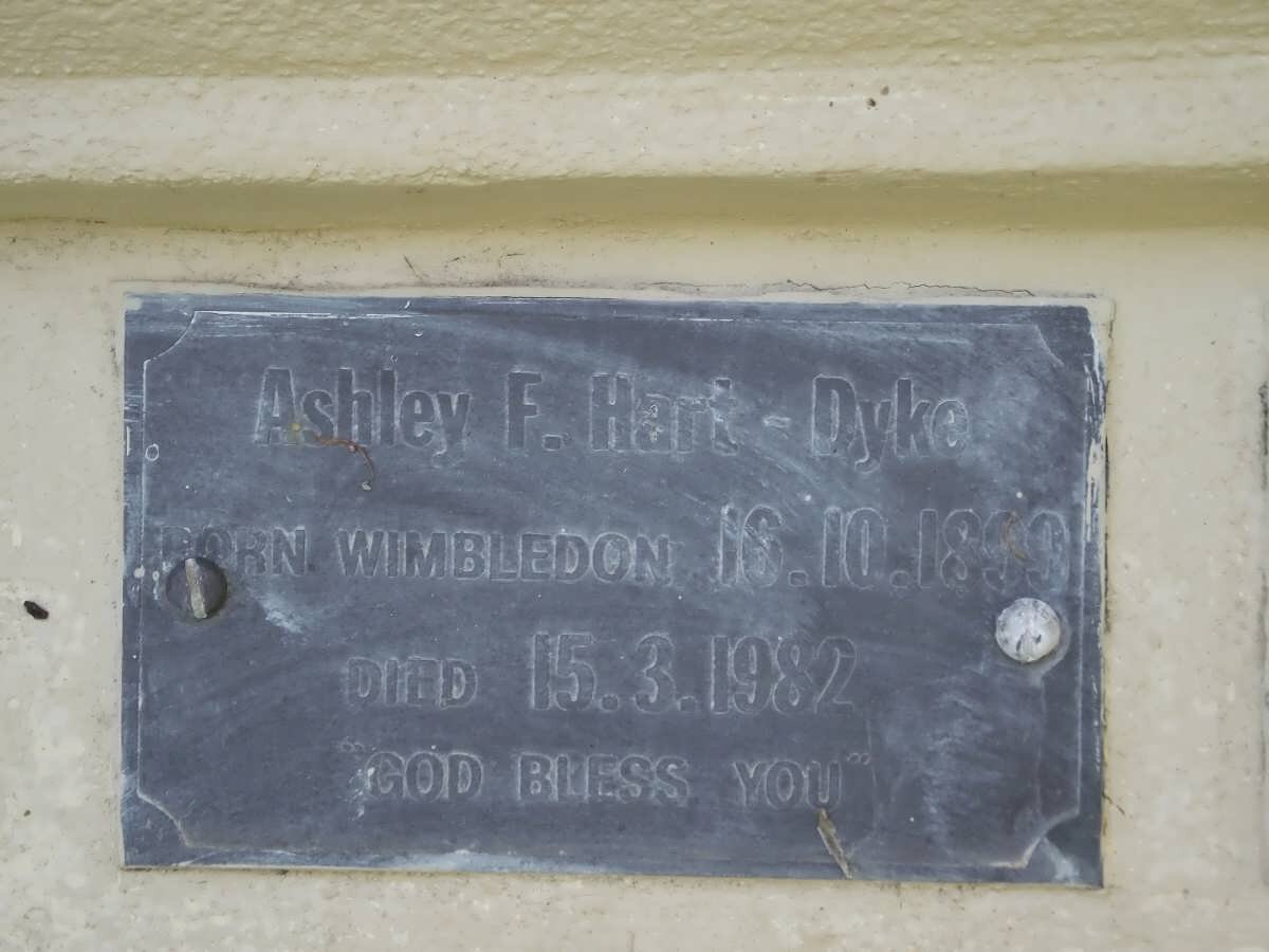 DYKE Ashley F., Hart 1899-1982