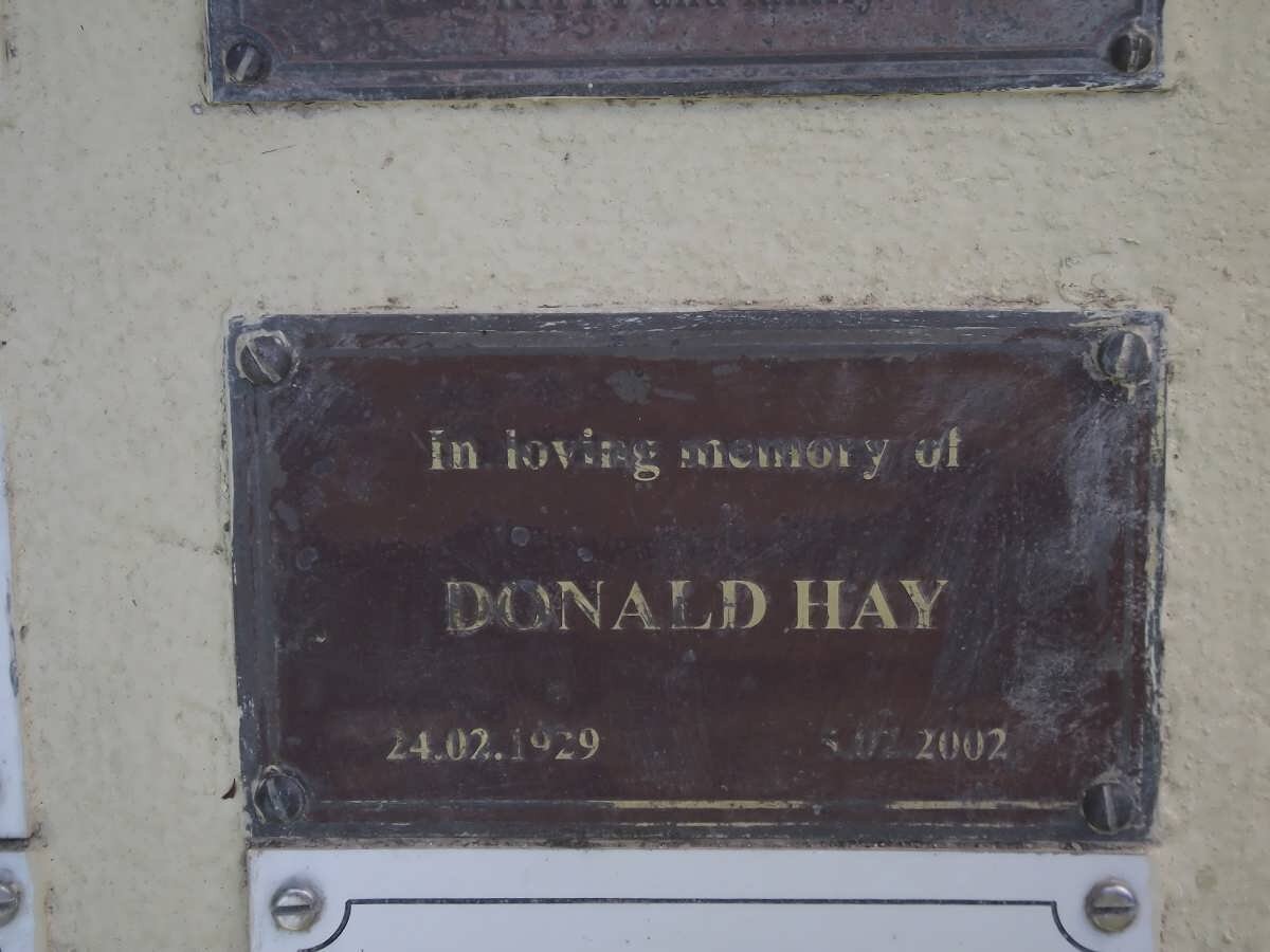 HAY Donald 1929-2002