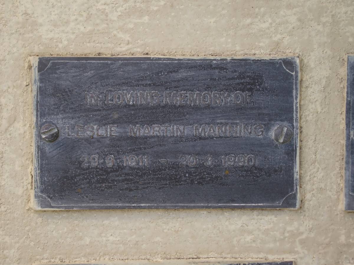 MANNING Leslie Martin 1911-1990