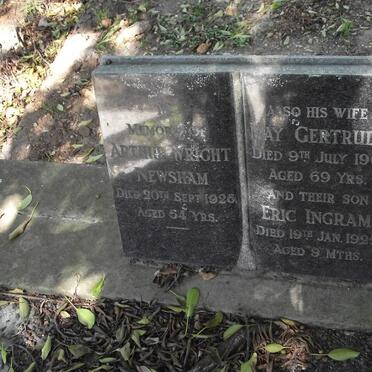 NEWSHAM Arthur Wright -1926 &amp; May Gertrude -1961 :: NEWSHAM Eric Ingram -1925