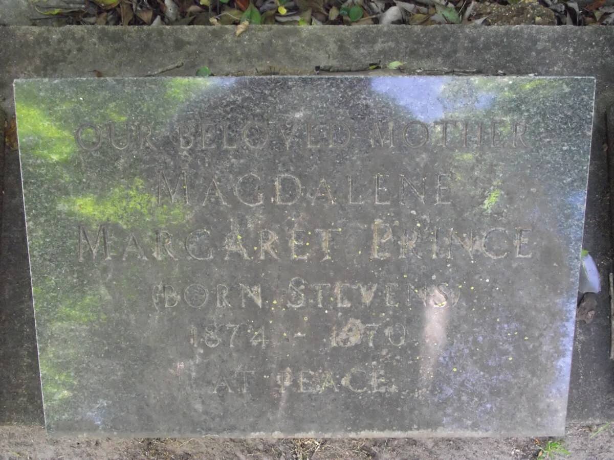 PRINCE Magdalene Margaret nee STEVENS 1874-1970