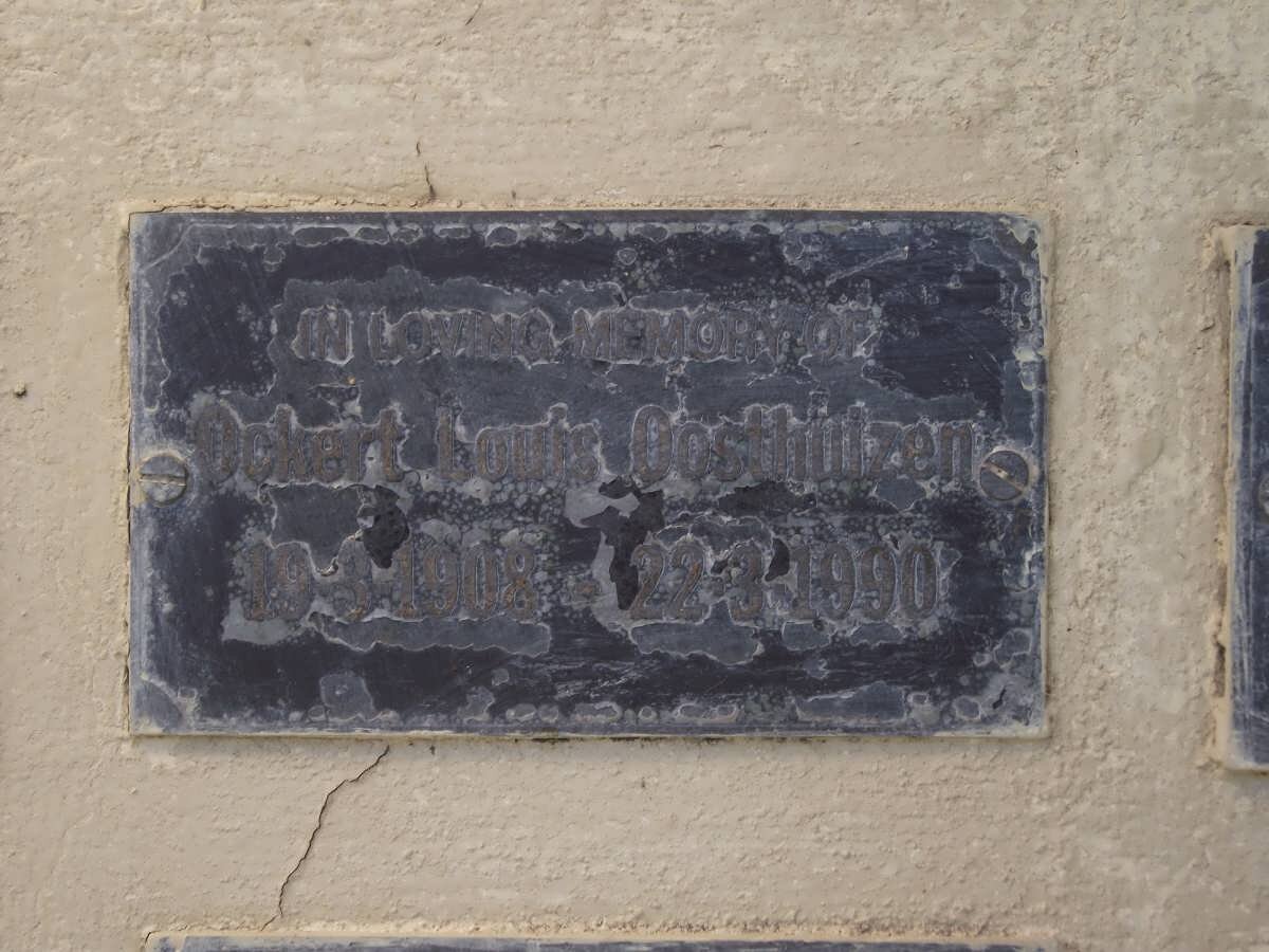 OOSTHUIZEN Ockert Louis 1908-1990