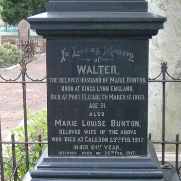 BUNTON Walter 1903 &amp; Marie Louise -1917