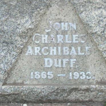 DUFF John Charles Archibald 1865-1933