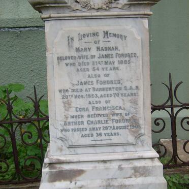 FORDRED James 1893 &amp; Mary Hannah 1885 :: FORDRED Cora Francisca -190?