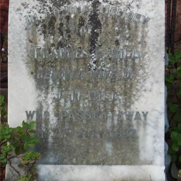 HILL Frances E. -1922