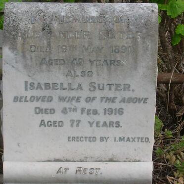 SUTER Alexander -1891 &amp; Isabella -1916