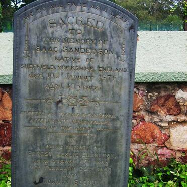 SANDERSON Isaac -1876