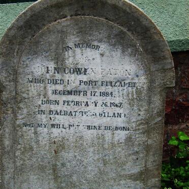 PATON John Cowan 1867-1884