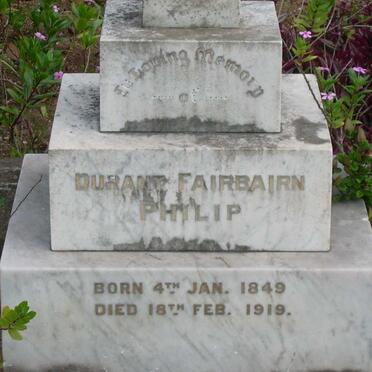 PHILIP Durant Fairbairn 1849-1919