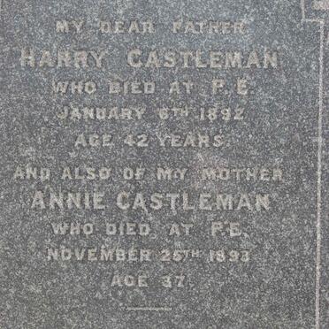 CASTLEMAN Harry -1892 &amp; Annie -1893