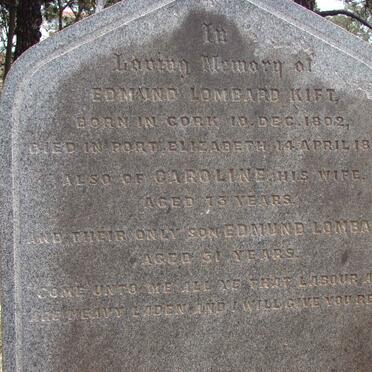 KIFT Edmund Lombard 1802-1883 &amp; Caroline :: KIFT Edmund Lombard