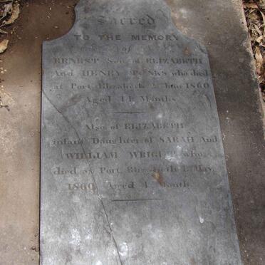 TONKS Ernest -1860 :: WRIGHT Elizabeth -1860