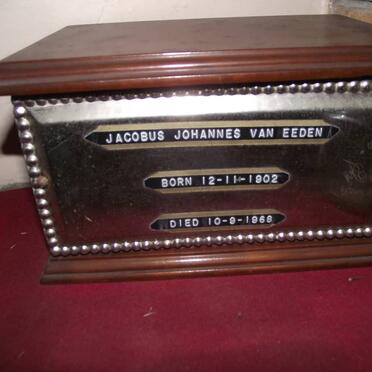 EEDEN Jacobus Johannes, van 1902-1968