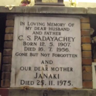 PADAYACHEY C.S. 1907-1956 &amp; Janaki -1975