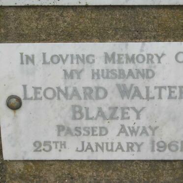 BLAZEY Leonard Walter -1961