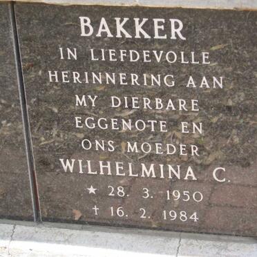 BAKKER Wilhelmina C. 1950-1984