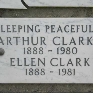 CLARK Arthur 1888-1980 &amp; Ellen 1888-1981