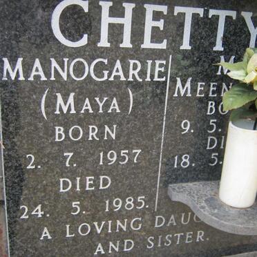 CHETTY Manogarie 1957-1985