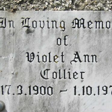 COLLIER Violet Ann 1900-1975